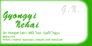 gyongyi nehai business card